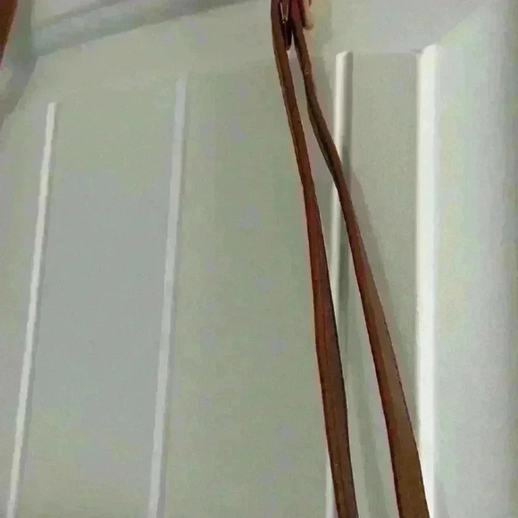 Chic de Paris Leather Shoulder Bag Snake Skin Adjustable Strap Gold 11x8 - Picture 5 of 10